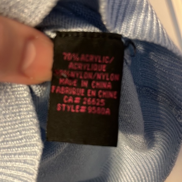 Women’s Light Cardigan Sweater Buttoned Light Blue FMX Knits Warm Office Wear - Picture 4 of 5